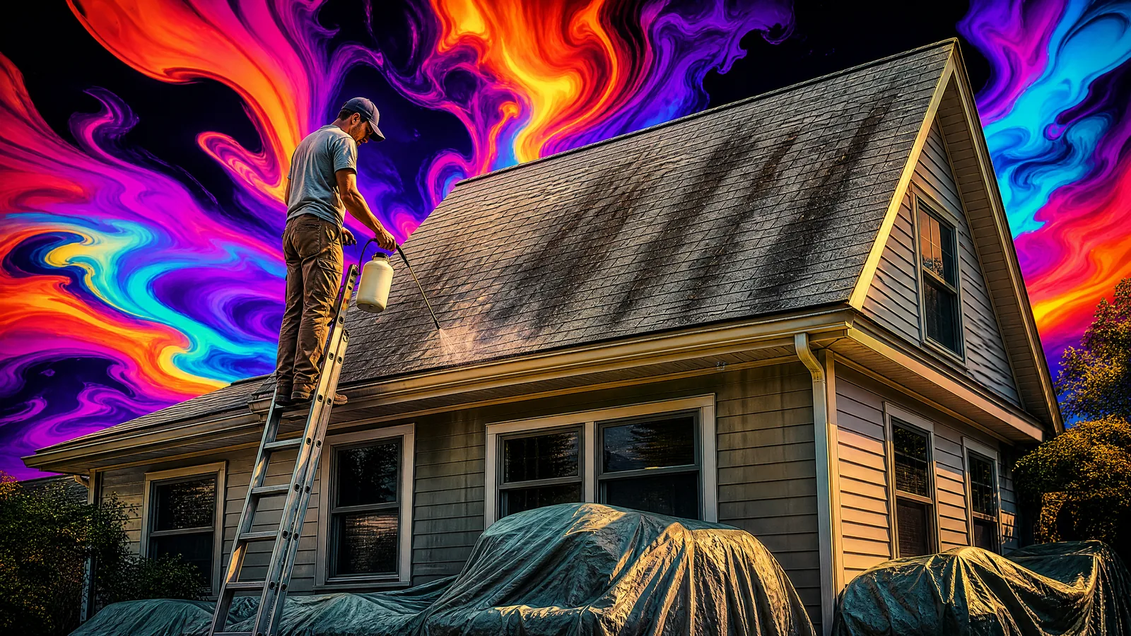 Does roof rejuvenation remove black streaks? What the streaks are, and why cleaning comes first